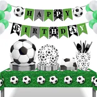 elegante(@)~soccer deportes tema niños fiesta de cumpleaños decoración  conjunto de fútbol fiesta suministros