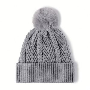 Unisex <b>Winter</b> Knitted Pom Pom Beanie Bobble <b>Hats</b> Customized Logo Embroidery Digital Printing <b>Man</b> <b>Winter</b> <b>Hats</b> Sold in Bulk - Product Image 3