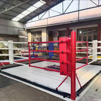 Anneau de boxe de compétition en acier durable, toile imprimée sur mesure pour la boxe, la lutte, les arts martiaux et la salle de sport - Vente en gros