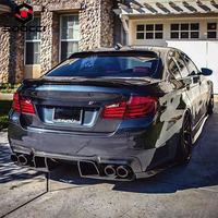 Pour BMW série 5 M5 F10 F18 fibre de carbone PSM Style diffuseur arrière voiture pare-chocs arrière séparateur inférieur Spoiler lèvre Kit de carrosserie
