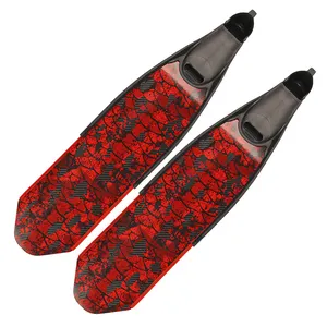 ALOMA Hollow Python Pattern Lightweight Flexible Carbon Fiber Long Fins For Adults Freediver Spearfishing