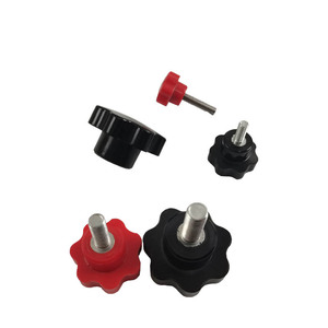 Black And Red Star Shaped Handle Ag006 Bakelite CNC Machine Tool Accessory Plum Blossom Handle National Standard - Product Image 1