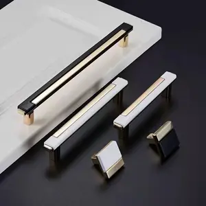 New arrival Modern New Design Handle Gold White Chrome Black Combination double color customized Single Hole Knob handle