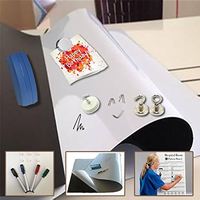 Bande magnétique autocollante flexible brillante pour tableau blanc effaçable à sec, feuille ferreuse imperméable réutilisable, 10 m