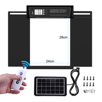 Puerta Metálica para Mascotas (Gatos y Perros) con Apertura Automática/Manual, Función de Reinicio de Tiempo, Diseño Moderno y Control Remoto