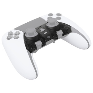 Coques personnalisées EXtremeRate, transparentes et noires, garnitures décoratives de remplacement, coques à clipser pour manette PS5 Edge - Product Image 5