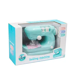 Children overlock patterns straight stitches accessories set battery operated sewing machine toy