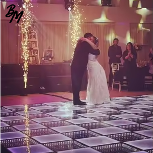 Piste de danse LED interactive magnétique 20x20, illusion de piano lumineux debout, or, Shandong - Product Image 5