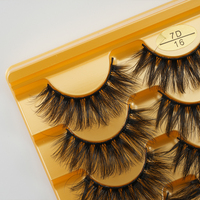Extensions de cils en fibres naturelles, emballées sur mesure, faites à la main, longues, spectaculaires, effet 3D, en vison artificiel, populaires