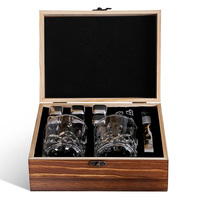 Ensemble de pierres à whisky réutilisables en acier inoxydable avec coffret cadeau en bois pour hommes, pour utilisation au bar