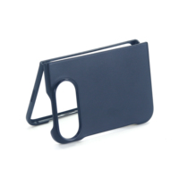 Funda Delgada de Cuero PU para Teléfono Plegable, Borde Metálico para Cámara, Botones Táctiles, Recortes Precisos para iPhone 18 Fold, Funda Antiarañazos