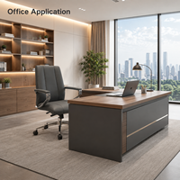 Usine Foshan, mobilier commercial réglable à dossier haut, chaise de bureau de luxe pivotante en cuir pour directeur exécutif, patron