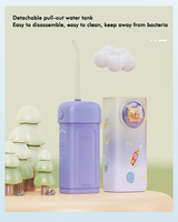 Mini Hydropulseur Portable pour Enfants, Design Animal Mignon avec Fenêtre - Étanche IPX7, Modes Doux pour les 6 ans et plus, Idéal pour les Voyages