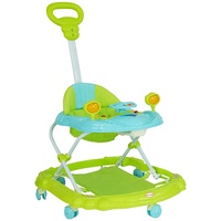 BABYLAND Walker bayi bingkai besi multifungsi, dengan mainan musik Bar dorong grosir tipe mobil tinggi dapat disesuaikan