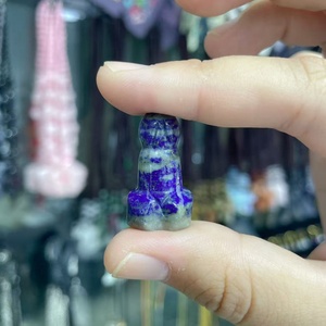 Vente en gros nouveauté artisanat en cristal de guérison sculpté à la main mélange de matériaux mini baguette de massage <span class=keywords><strong>pénis</strong></span> en cristal pour femme - Product Image 4