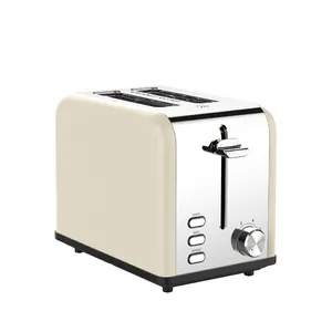 Eletrodomésticos de cozinha, tomada de fábrica, aço inoxidável, casa, 2 fatias, toaster