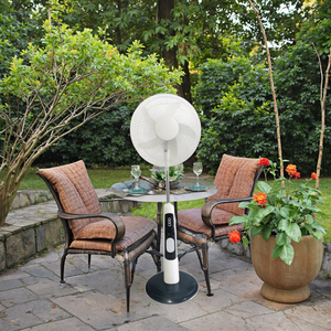16-Inch Outdoor Vertical Solar Fan <b>Remote</b> <b>Controlled</b> 5-Blade Cooling Mechanical Floor-Standing for Camping Made of Plastic Solar - Product Image 6