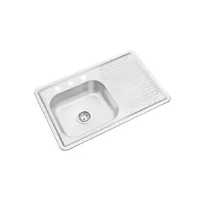 manufacturer Machine-Made Mexico Single Bowl with Single tary popular high quality Stainless Steel kitchen Sink