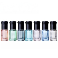 Botol kaca oktagonal 3ml untuk minyak parfum Attar dengan rol kaca dan tutup sekrup segel untuk maskara dan Serum Perawatan Kulit