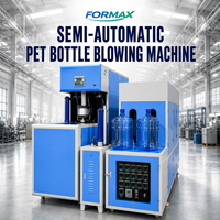 Nouvelle machine de soufflage par étirage de bouteilles PET semi-automatique à alimentation manuelle contrôlée par PLC pour bouteilles d'eau potable