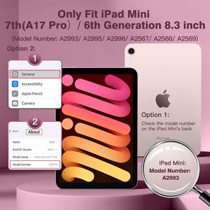 Étui de protection <span class=keywords><strong>pour</strong></span> <span class=keywords><strong>iPad</strong></span> Mini 7e/6e génération 8,3 pouces 2024, <span class=keywords><strong>clavier</strong></span> rétroéclairé détachable 7 couleurs, étui <span class=keywords><strong>pour</strong></span> tablette - Product Image 2