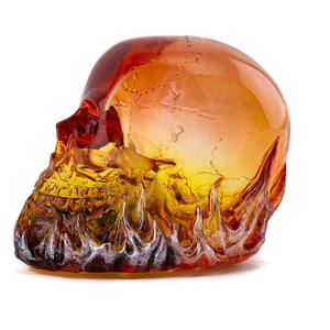 <span class=keywords><strong>Resina</strong></span> <span class=keywords><strong>Epoxi</strong></span> Cristal Transparente para Escultura Gótica de Calavera con Llamas, Estilo Arte Folclórico para Decoraciones de Halloween - Product Image 4