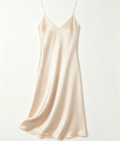 Robe de Nuit Cami d'Été pour Femme en Tissu Tricoté de Soie Imprimé Élégant, Col en V, Sans Manches, Décontractée, Douce et à Séchage Rapide, Vente en Gros