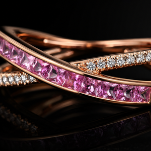 แหวน<span class=keywords><strong>พลอย</strong></span>ขายส่ง แหวนเพชร<span class=keywords><strong>พลอย</strong></span>ทองคำขาว 18K แหวนแฟชั่นสั่งทำได้ แหวนหมั้นพลอยไพลินสีชมพู - Product Image 2