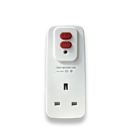 NANDAO 13A 250V Prise de protection contre les fuites de courant RCD UK, adaptateur de sécurité PRCD portable avec coupure de courant en cas de fuite à la terre pour appareils domestiques et extérieurs