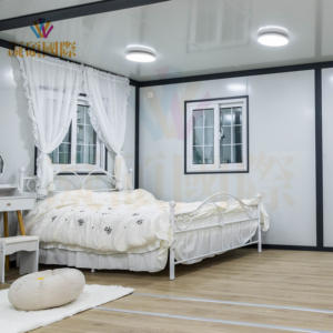 Conteneur pliable avec toit incliné de 40 pieds, haute capacité de charge, avec isolation en laine de roche, mousse de polyuréthane et mousse EPS, et panneaux solaires - Product Image 5