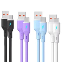 Câble de charge rapide universel 6A 66W en silicone souple Type C vers USB pour iPhone, Samsung, Xiaomi, Huawei
