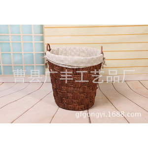 <b>Wicker</b> <b>Laundry</b> <b>Baskets</b> Round With Liner For Clothing Organizer Standing Type Cao County Shandong GF 53 - Product Image 2