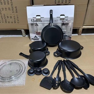IStapromo Gifts Wholesale 13 Pieces Cast Iron Nonstick <b>Saucepan</b> Cookware Sets Stock Pot Stew Pan Frying Pan Multi-piece Kitchen - Product Image 6