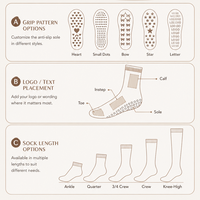 Chaussettes de yoga et de Pilates personnalisées avec logo professionnel, respirantes, en maille, antidérapantes, pour femmes, chaussettes à grip personnalisées