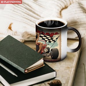 Taza de Cerámica Negra Esmerilada de 11 oz, Sensible al Calor, con Diseño Artístico Personalizado, Taza de Regalo - Product Image 3