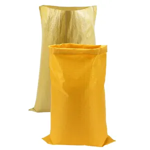 Custom yellow corn empty maize pp grain sack for feeds grain bag 100 kg feeds sack