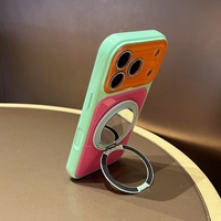 Coque de téléphone portable en élastomère thermoplastique style Ins couleur bonbon QY la plus vendue avec support magnétique pour 17 18