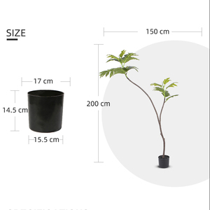 200cm Plantes Artificielles Faux Sol Plantes <span class=keywords><strong>Arbre</strong></span> <span class=keywords><strong>À</strong></span> <span class=keywords><strong>Pain</strong></span> pour La Maison Décoration Intérieure - Product Image 6