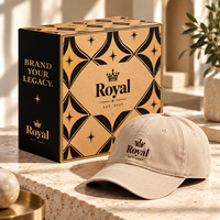 Boîte cadeau personnalisée de luxe pour chapeaux, emballage en carton ondulé écologique recyclé, impression offset du logo, pour marques de vêtements et casquettes