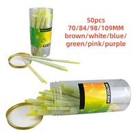 Lot de 50 cônes en papier décoratifs personnalisés pour l'emballage de bouteilles, 84/98/109 mm, pour le remplissage de cigarettes et de tabac