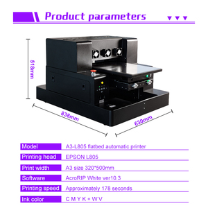 Impresora UV A3 de Almacén en EE. UU., Impresora UV DTF Automática de Cama Plana, Impresora de Cilindros para Carcasas de Teléfono, Acrílico, Metal, Cuero, Golf, Botellas - Product Image 2