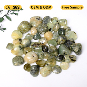 Pierre de guérison en cristal de pierre précieuse naturelle polie à la main en gros, Prehnite, pour la décoration intérieure - Product Image 3