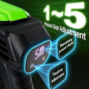 <span class=keywords><strong>Nettoyeur</strong></span> <span class=keywords><strong>haute</strong></span> <span class=keywords><strong>pression</strong></span> sans fil 21V 4.0Ah avec moteur sans balais, 1000 PSI, 25 bars, 150W, 6 en 1, pour voiture/allée/patio - Product Image 6