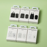 Adaptateur HNT Factory PPS PD 25W, charge rapide, port Type-C, chargeur mural USB C avec emballage pour Samsung S25 S24 S23 S22
