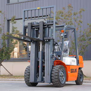 SDJK Chinese Four Wheel 3 Ton Diesel Forklift EPA Engine <strong>Fork</strong> <strong>Lift</strong> Three Stage Mast All-Terrain Mini <strong>Small</strong> off Road Forklifts - Product Image 3