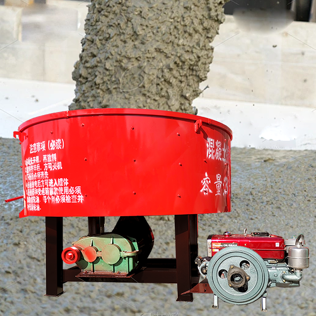 Diesel Powered Mixer Concrete Pan Mixer