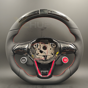 Volant en cuir avec bouton de sélection de mode de conduite et éclairage LED pour VW Volkswagen Golf 8 R 5 6 <span class=keywords><strong>7</strong></span> <span class=keywords><strong>7</strong></span>.5 MK8 MK6 MK7 6R 7R 8R Gti Jetta - Product Image 1
