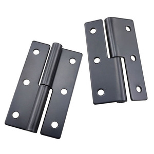 Charnière en fer 62x37x1,5 mm, plaquée noire, pour portes d'armoires, charnières de meubles en métal - Product Image 1