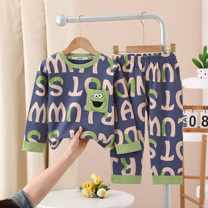 Set di pigiama per bambini in cotone abbigliamento Casual per la famiglia per le ragazze - Product Image 4