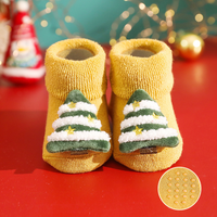 Haute qualité enfants coton enfant en bas âge semelle antidérapante chaussures chaussettes Offre Spéciale bébé nouveau-né hiver chaud thermique noël poignée chaussettes de sol